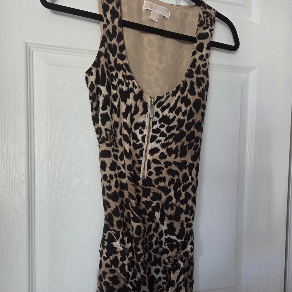 Michael Kors Leopard Print Mini Dress